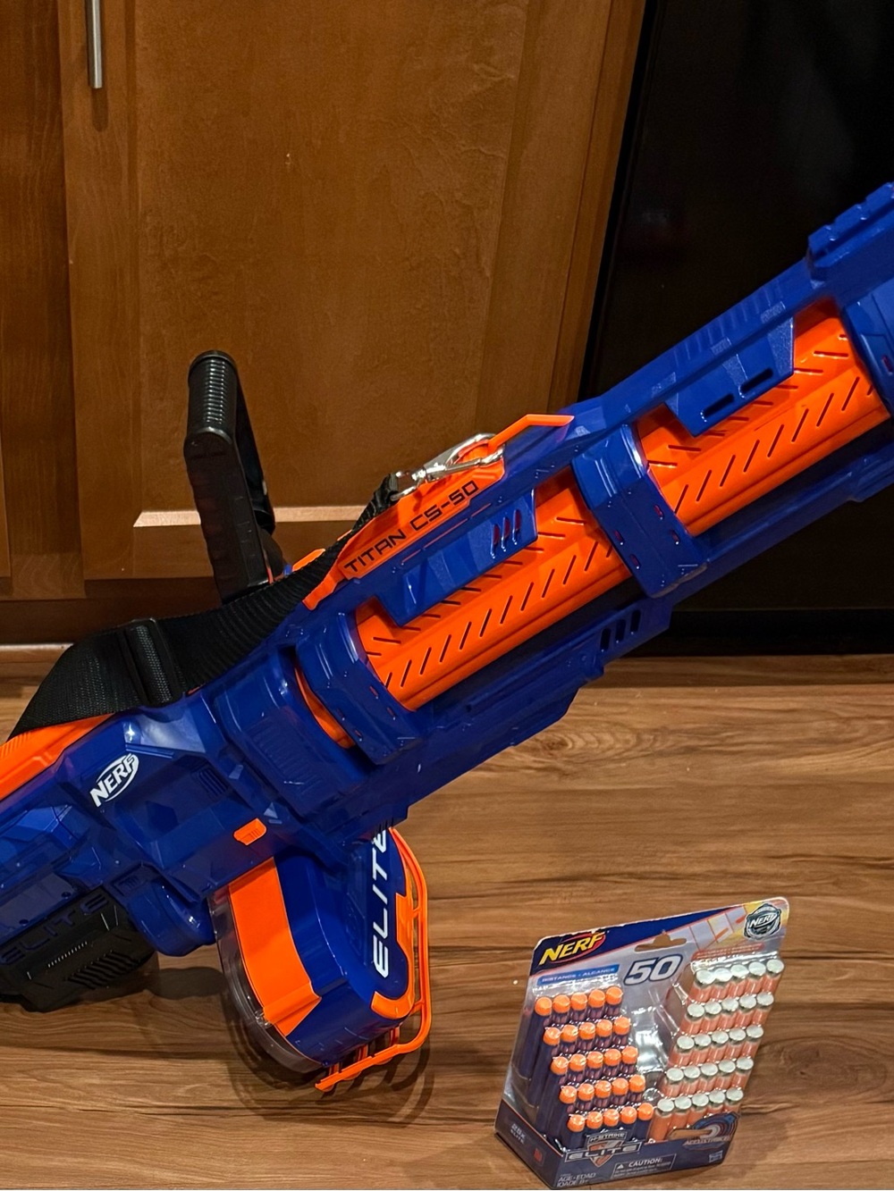 NERF Elite Titan CS-50 Toy Blaster Fully Motorized, 50-Dart Drum New Darts!!!